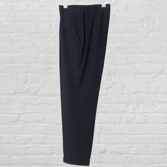Escada by Margaretha Ley Black Wool Herringbone Pants - Picture 4 of 11